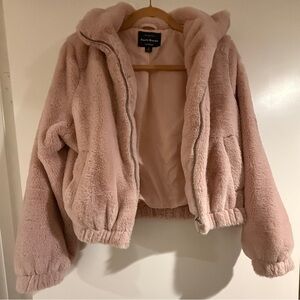 Haute Monde Pink Fuzzy Jacket